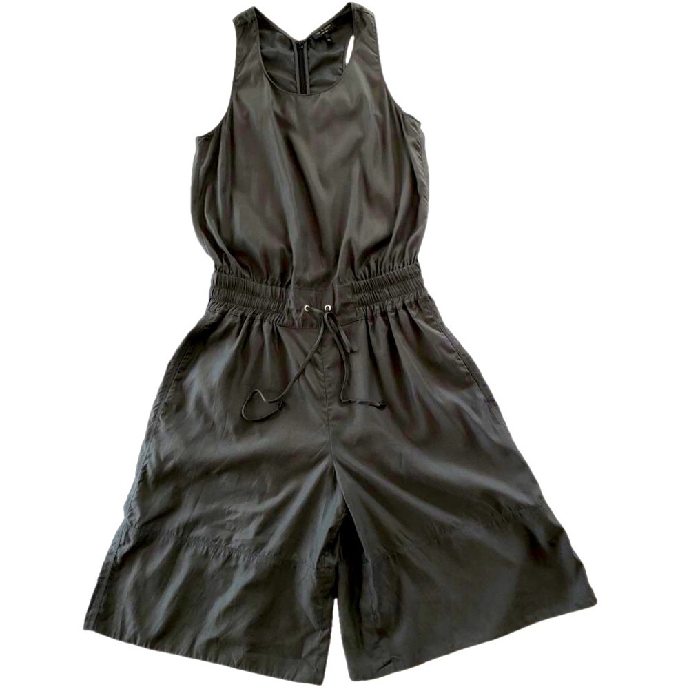Rag and Bone New York Military Army Green Cotton Blend Romper Dress in Size 2.